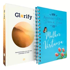 Kit Livro Devocional Glorify E Caderno Diário De Oração Mulher Virtuosa