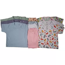 Kit C/10 Body Bebê+shorts+camiseta Peças Verão Maternidade 