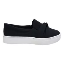 Tenis Casual Feminino Sapatenis Slip On Laço Confortavel 