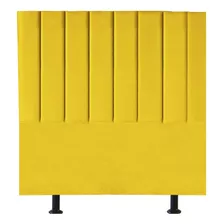 Cabeceira Carla Casal 140x130 Suede Amarelo (com Frame)