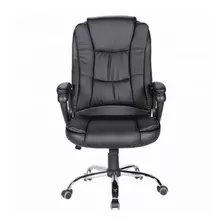 Silla Escritorio Oficina Ejecutivo Negro Eco Cuero Premium