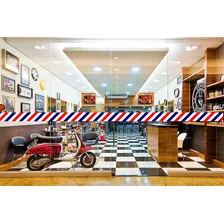 Adesivo Salão Barbearia Faixa Anti-impacto Vitrine