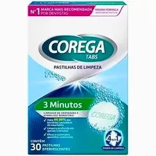 Kit 2 Corega Tabs 3 Minutos Limpador Dentaduras C/24 Menta 