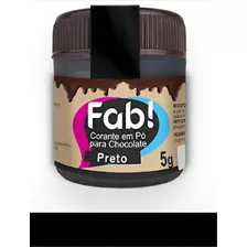 Corante Em Pó Para Chocolate Fab Preto