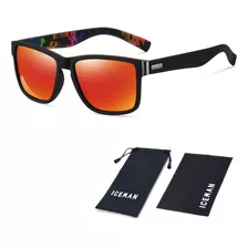 Óculos De Sol Masculino Polarizado Surfista Uv400 Iceman 253 Cor Laranja (espelhado)