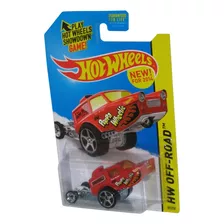 Hot Wheels Hw Off-road (2014) Red Poppa Wheelie Toy Car 