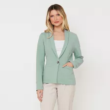 Blazer Alfaiataria Malha Power Colors Acqua Miss Joy 7244