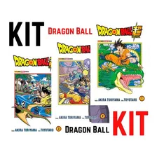 Dragon Ball Super Mangá Vol. 1 Ao 3 - Kit Panini Lacrado