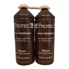 Agua Oxigenada Protec 2 Piezas De 960 Ml C/u