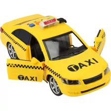 Carrinho De Brinquedo Infantil Luzes E Som E Carro Taxi Bbr