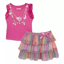 Conjunto Falda Colors & Unicornio Para Niña