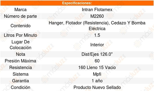 Base Y Bomba Gasolina Ford Ranger Xl 3.0l V6 (1999) Intran Foto 2