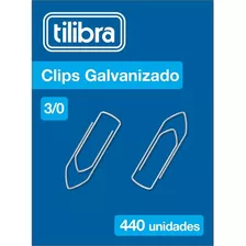 Clips Galvanizado 3/0 Caixa C/ 440 Un. - Tilibra Cor Cinza