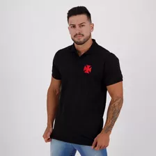 Camisa Masculina Vasco Da Gama Polo Preta