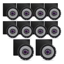 10 Caixas Som Pioneer Quadrada Embutir Teto Preta 50rms 4oh