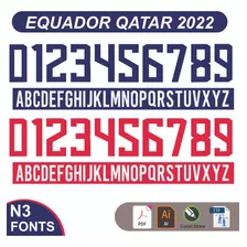 Fonte Gráfica Equador Qatar 2022