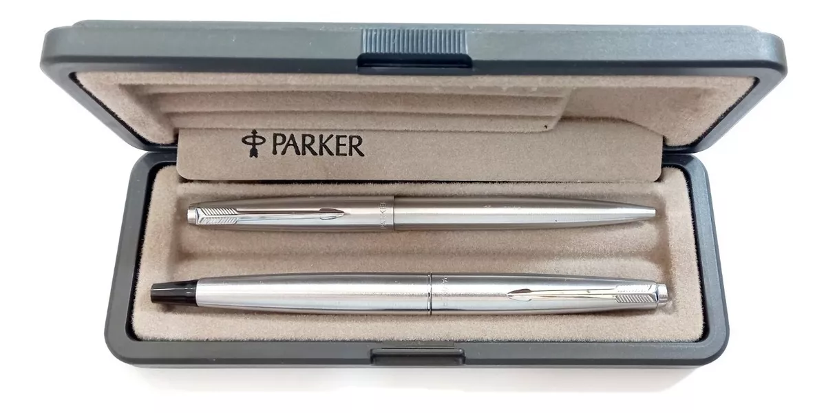 Conj Parker 45 Esfero/tinteiro Metal Embalagem Luxo