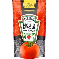 Kit 12un. Molho De Tomate Tradicional Heinz Em Sachê 1.02 Kg