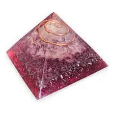 Orgonite Pirâmide Do Amor Quartzo Rosa E Cristal 3x4,5cm