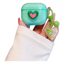 Ownest Funda Compatible Con AirPods, Lindo 3d Corazn Transpa