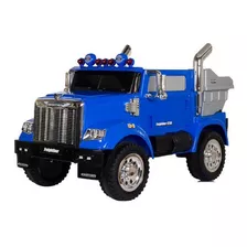 Carro Infantil Elétrico Caminhão Transformer Azul 12v Luz