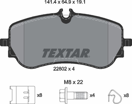 Balatas Traseras Textar Volkswagen Grand California 2021 Foto 5