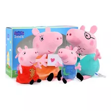 Kit 4 Bonecos Pelúcia Família Peppa Pig Presente Natal Bebê