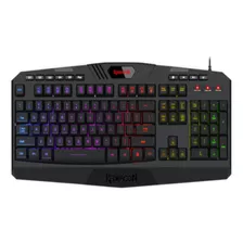 Teclado Gamer Redragon Harpe Pro K503a Rgb Qwerty Español Color Negro Con Luz Rgb