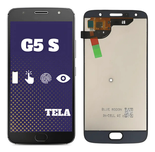 Motorola Tela Com Moto G5s Xt-1792 Display Sem Aro + Película
