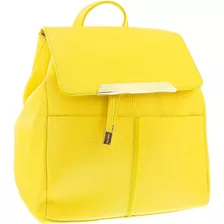 Pierre Cardin Yellow Leather Classic Medium Mochila De Moda 