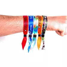 Kit 100 - Pulseiras Personalizadas De Tecido