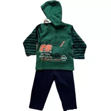 Kit 2 Conjuntos Moletom Tam G Infantil Capuz