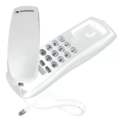 Telefono De Linea Fijo Gondola Pared Mesa Con Cable Volumen Color Blanco