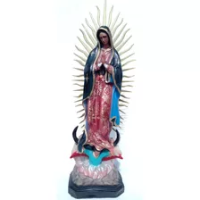 Virgen De Guadalupe 85cm Con Ojitos De Cristal Madre Mia 