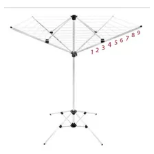 Varal De Chão Giratório 100% Em Alumínio 9 Cordas Reforçado