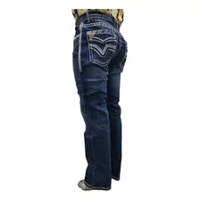 Pantalones Originales Corte Para Bota Rectos . Bordados 