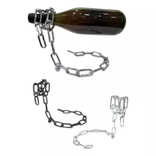 Porta Botella Vino Magico, Cadena Eslabones Flotantes Metali