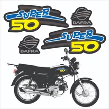 Kit Adesivos Dafra Super 50 Preta Completo