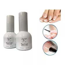 Kit X2 Semipermanentes Base + Top Coat Gel Uv Led