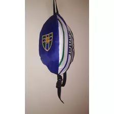 Bolso Botinero Con Forma De Pelota Escudos Equipos De Rugby