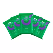 Kit 5 Free Wipes Lenços Umedecidos Antissepticos Aloe Vera