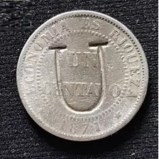 Moneda Antigua 1 Centavo Chile 1871 Economia Es Riqueza