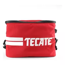Soft Cooler Tecate Rojo Logo Frente Y Tapa