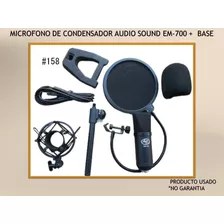 Microfono De Condensador Audio Sound Em-700+base 