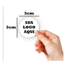 Adesivo Personalizado 200 Etiquetas Rotulos 3x3cm Embalagem