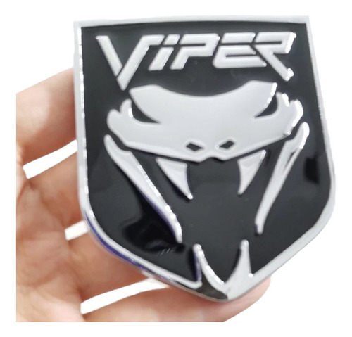 Emblema Viper 3d Lujo Metal Dodge Foto 4