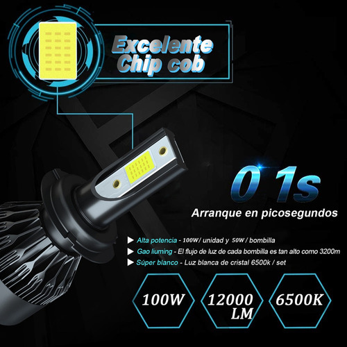 Para Volkswagen Gol 2009-2013 Kit De Bombilla Led H1 H7 9006 Foto 5