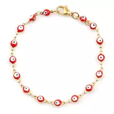 Pulsera Ojo Turco Para La Protección Rojo