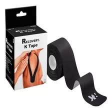 Recovery - K Tape Negro - 5 Cm X 5 Mt Precortada