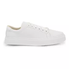 Tênis Sapatênis Feminino Urban Style Branco Liso Com Cadarço